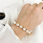 Pearl Bracelet with Golden Elements